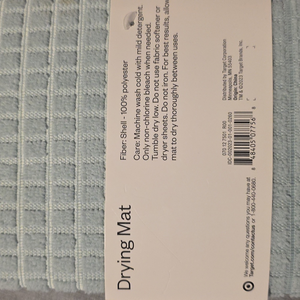 Room Essentials Blue Drying Mat - Picture 2 of 2